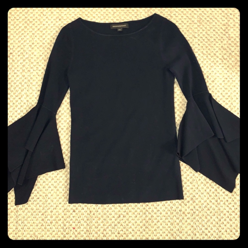 Banana Republic navy bell sleeved sweater size M